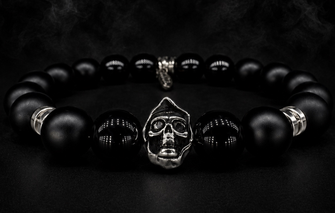Front view of The Ghost official Paranormal Prison Season 4 bracelet